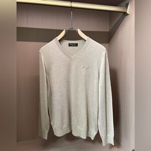 Loro Piana Beige V-Neck Sweater